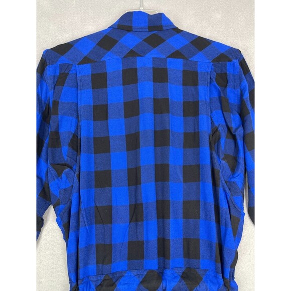 Rag & Bone Shirtdress Women's Size M Blue Black Plaid Belted Button Up - Picture 7 of 15